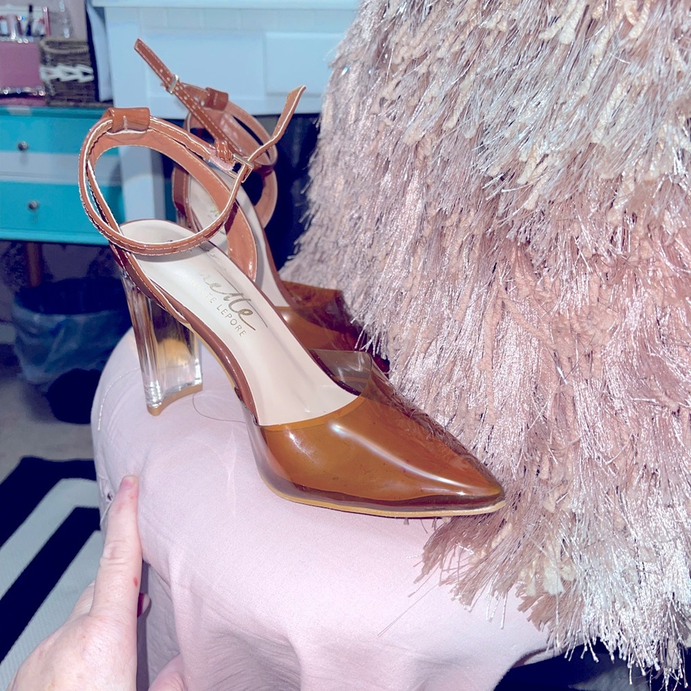 Nananette lepour see through heels worn once